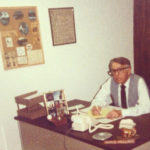 Harold Phillippo in his home office
